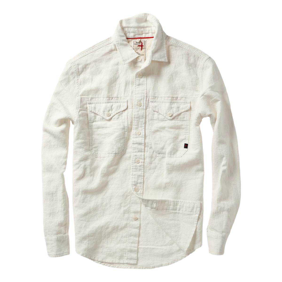 Slub Linen Workshirt Bone - Shirts