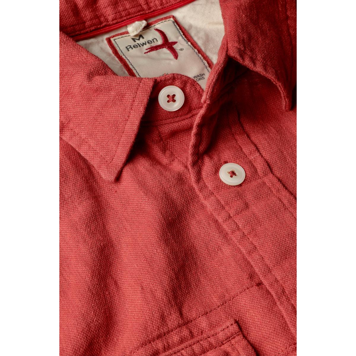 Slub Linen Workshirt Poppy - Shirts