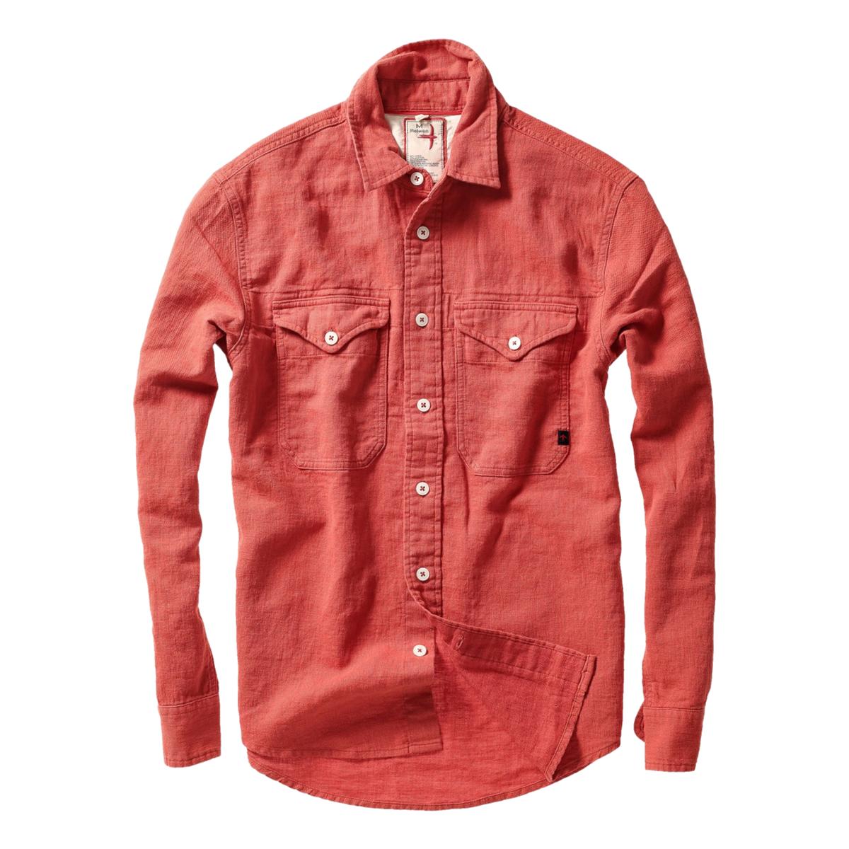 Slub Linen Workshirt Poppy - Shirts