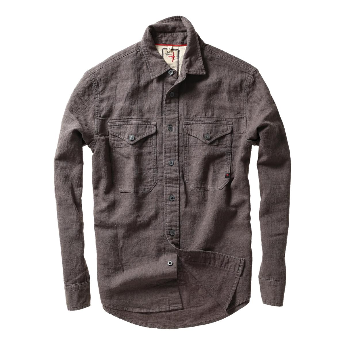 Slub Linen Workshirt Smoke - Shirts