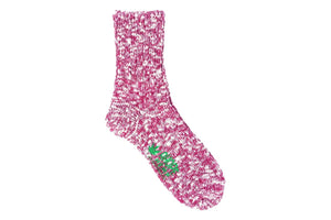 Slub Nep Socks Pink - Socks