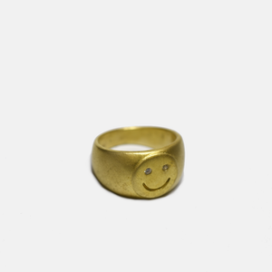 Smiley Brass Ring