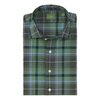 Sport Shirt Olive Navy Lavender Plaid Poplin - Shirts