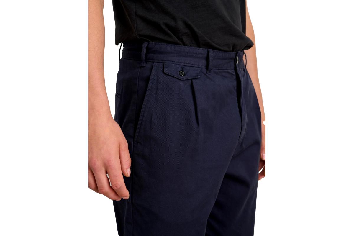 Standard Pleated Chino Pant Dark Navy - Pants