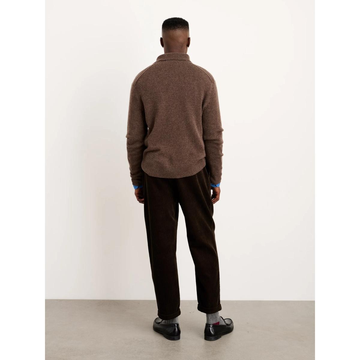 Standard Pleated Pant Chocolate Corduroy - Pants