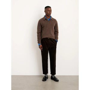 Standard Pleated Pant Chocolate Corduroy - Pants