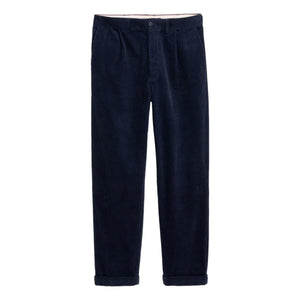 Standard Pleated Pant Dark Navy Corduroy - Pants