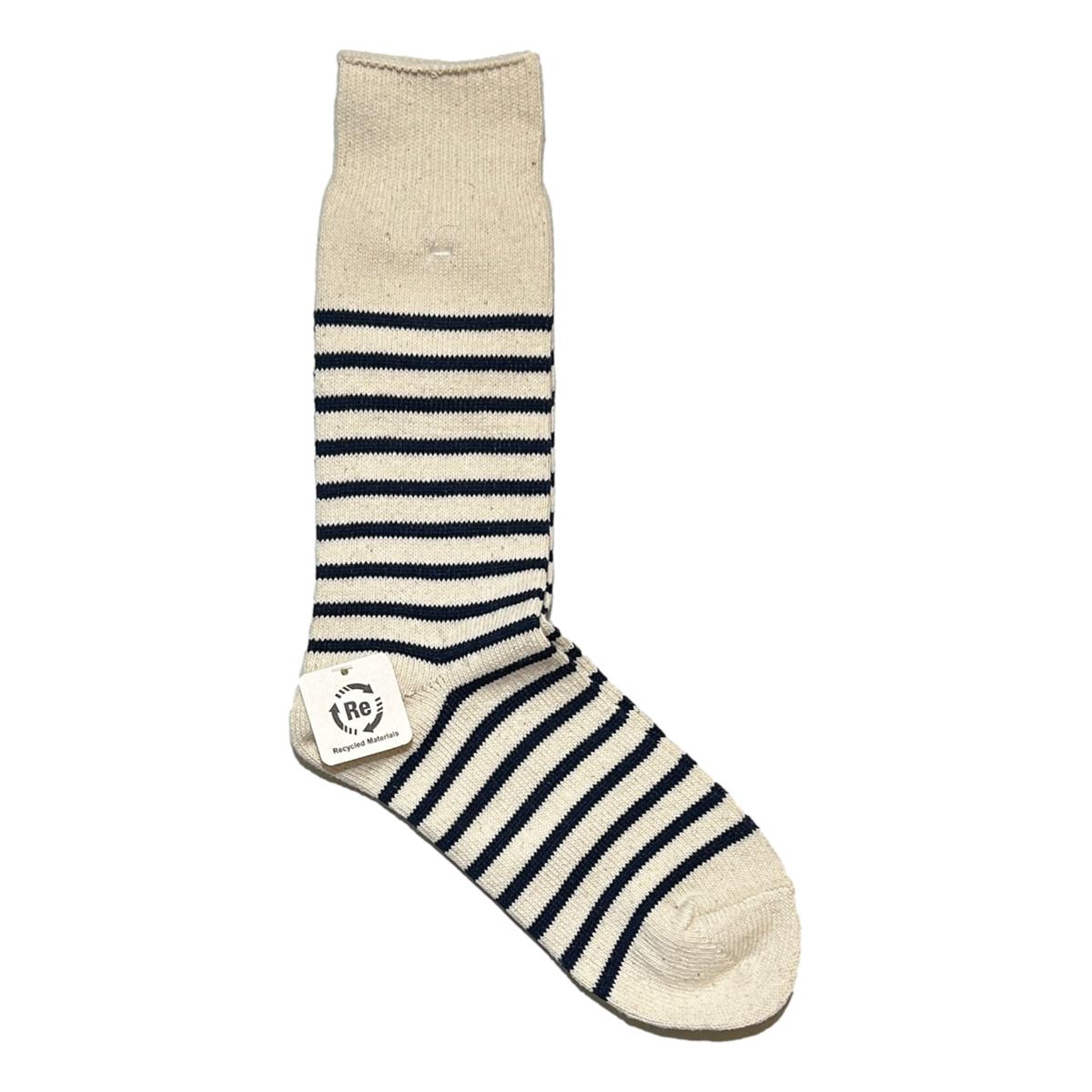 Striped Crew Navy - Socks