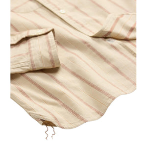 Striped Dobby Workshirt Beige Multi - Shirts