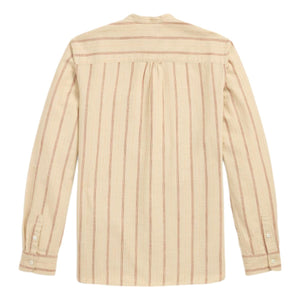 Striped Dobby Workshirt Beige Multi - Shirts