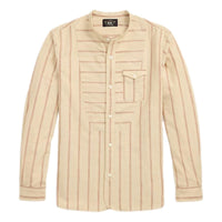 Striped Dobby Workshirt Beige Multi - Shirts