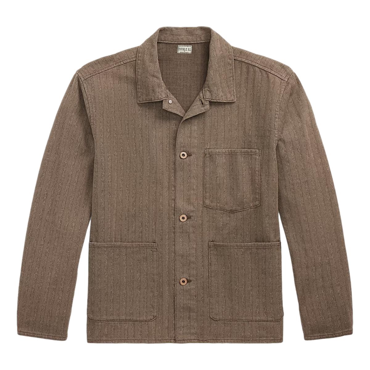 Striped Jaspé Herringbone Jacket Vintage Grey - outerwear