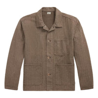 Striped Jaspé Herringbone Jacket Vintage Grey - outerwear