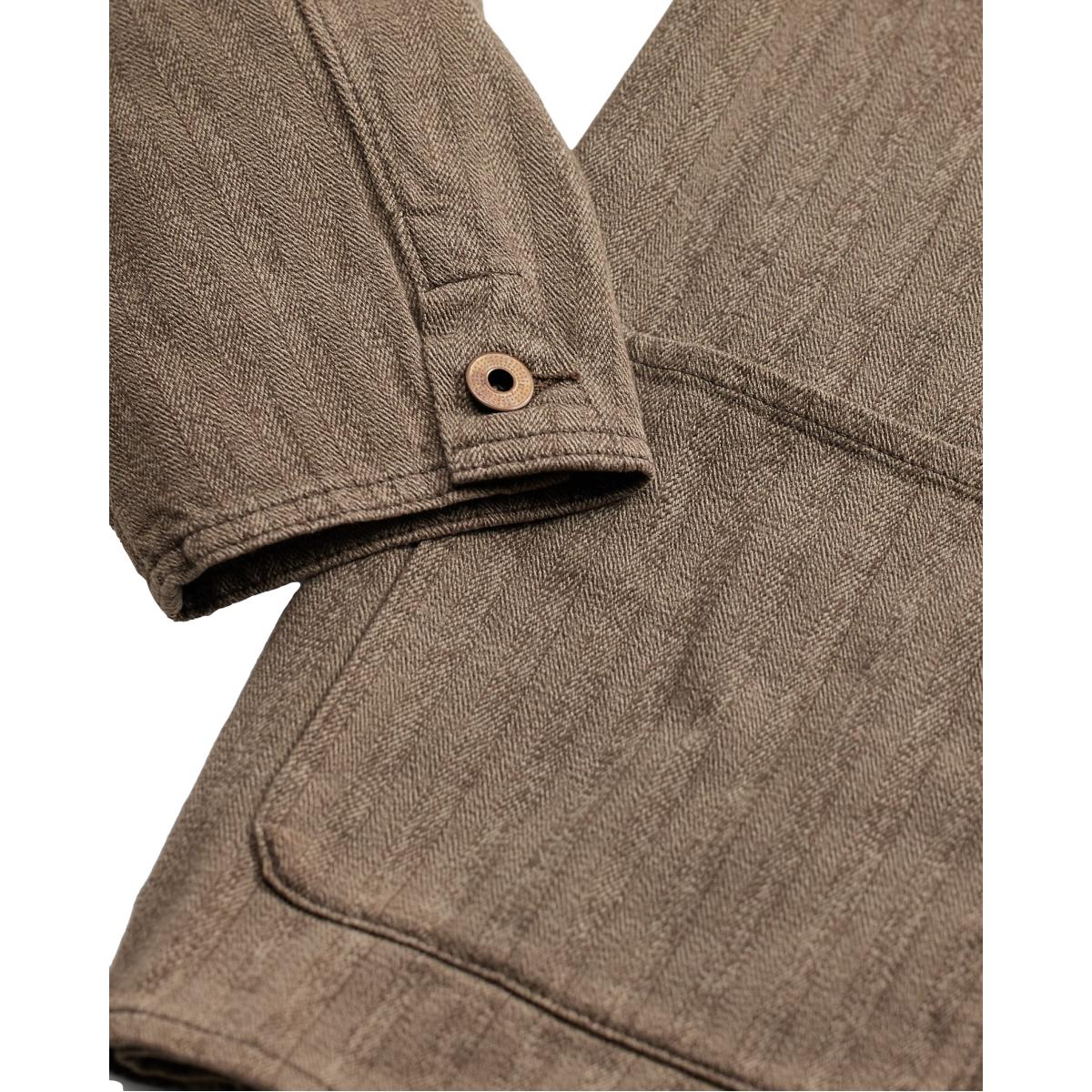 Striped Jaspé Herringbone Jacket Vintage Grey - outerwear