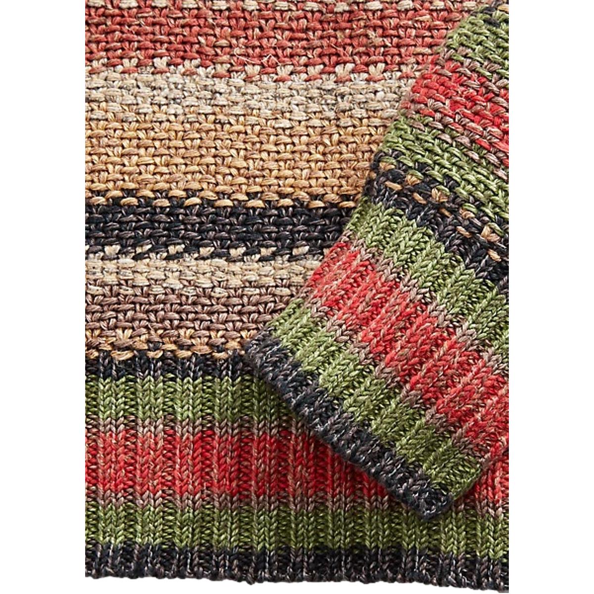 Striped Linen-Blend Sweater Brown Multi Stripe - Sweater