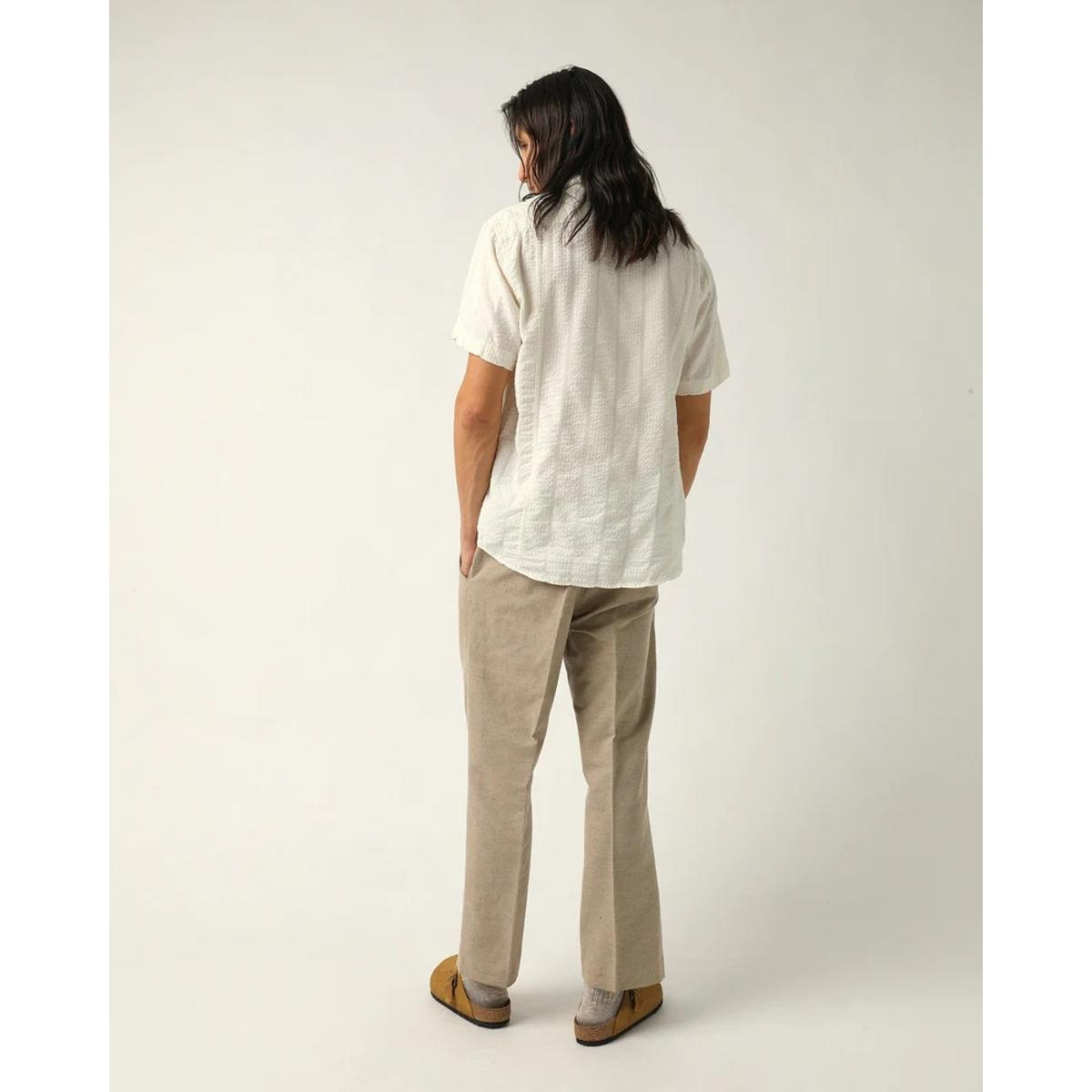 Striped Seersucker Short Sleeve White - Shirt