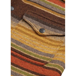 Striped Wool Workshirt Sweater Brown Stripe Multi - Sweater