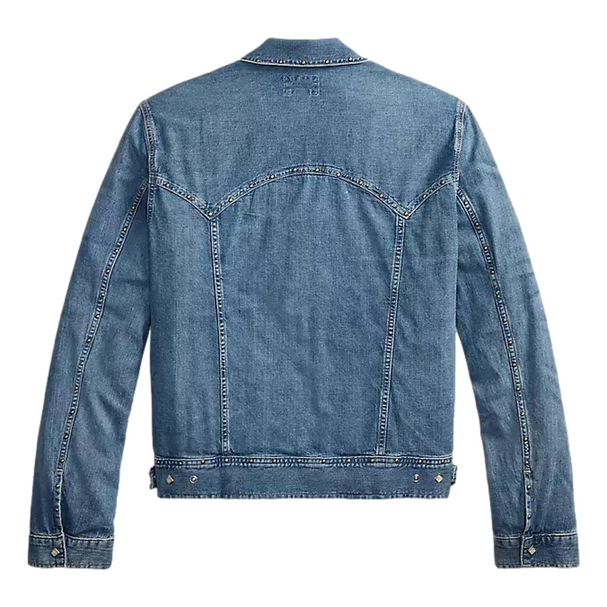 Studded Indigo Denim Jacket Dillon Wash - Shirt Jacket