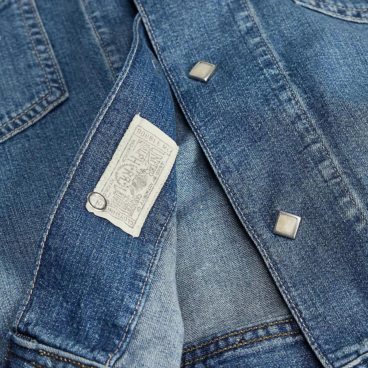 Studded Indigo Denim Jacket Dillon Wash - Shirt Jacket