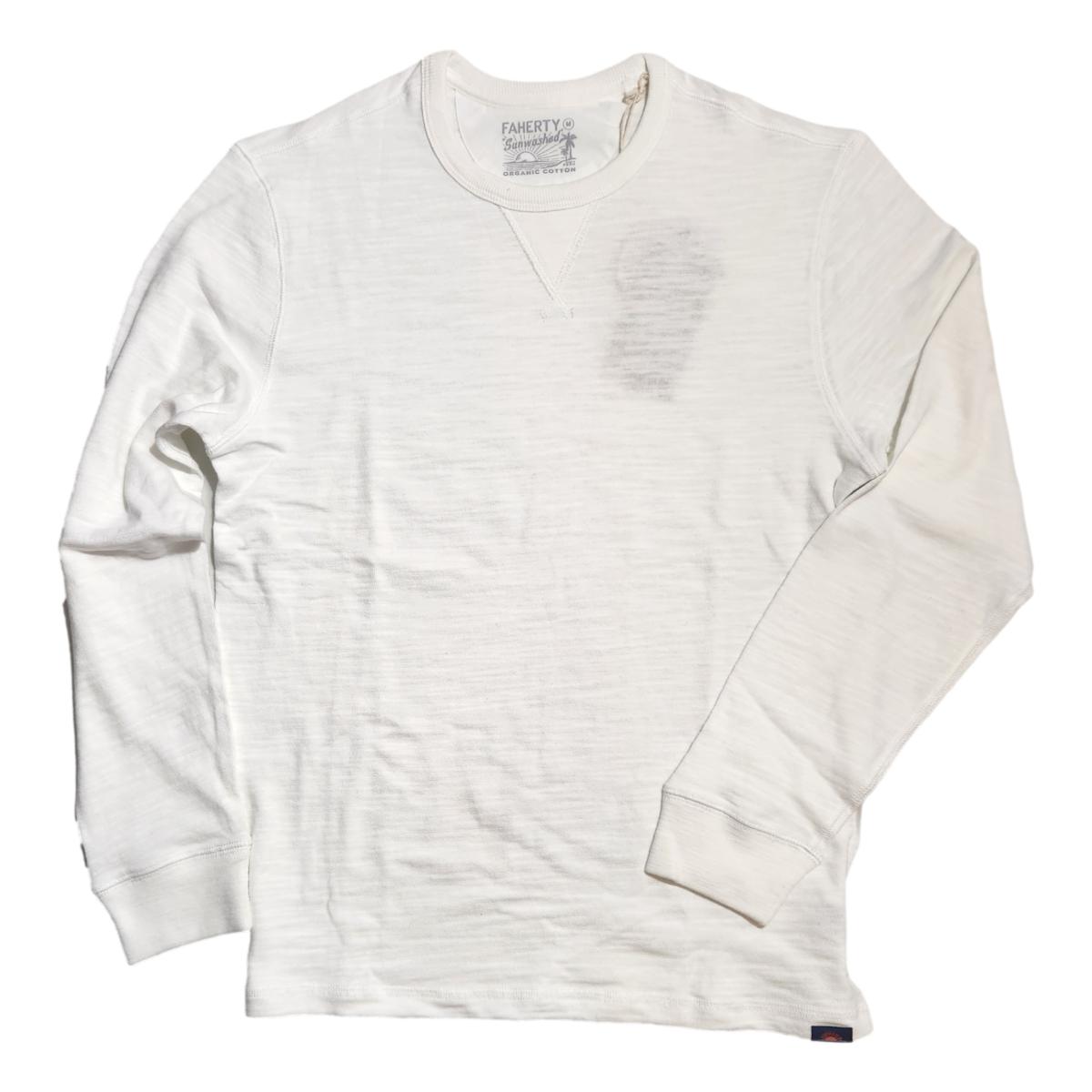 Sunwashed Slub Crew White - T Shirt