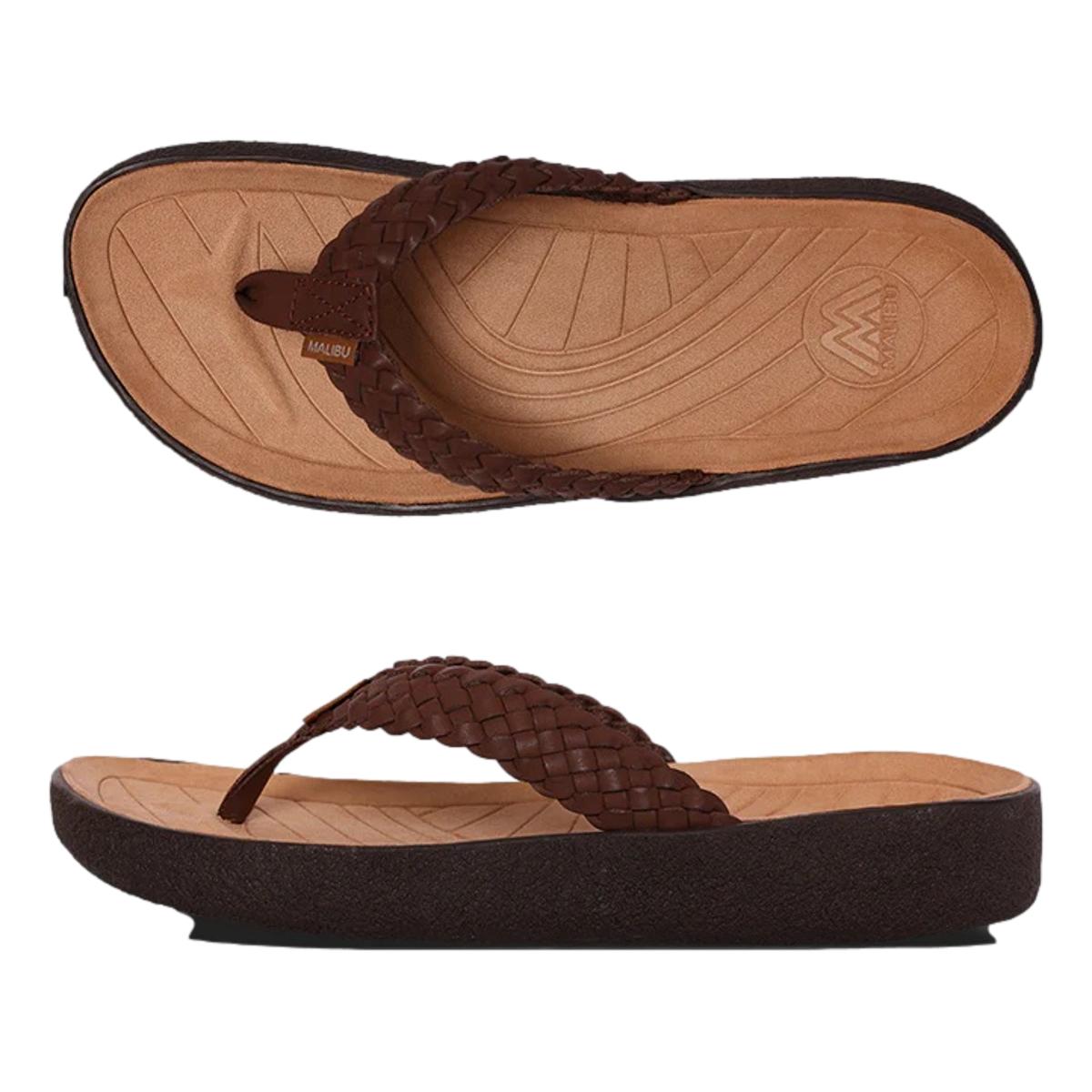 Surfrider Woven Vegan Leather Rubber Brown - Shoes