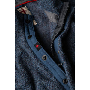 Terry Snap-Zip Mock Cadet Navy - Fleece