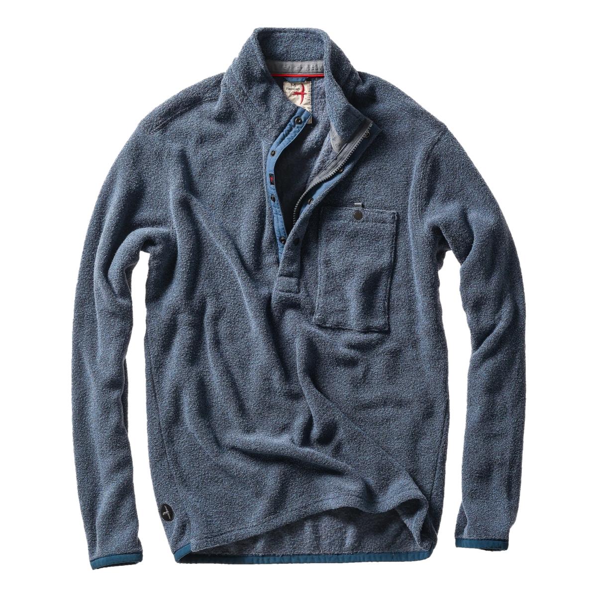 Terry Snap-Zip Mock Cadet Navy - Fleece