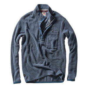 Terry Snap-Zip Mock Cadet Navy - Fleece