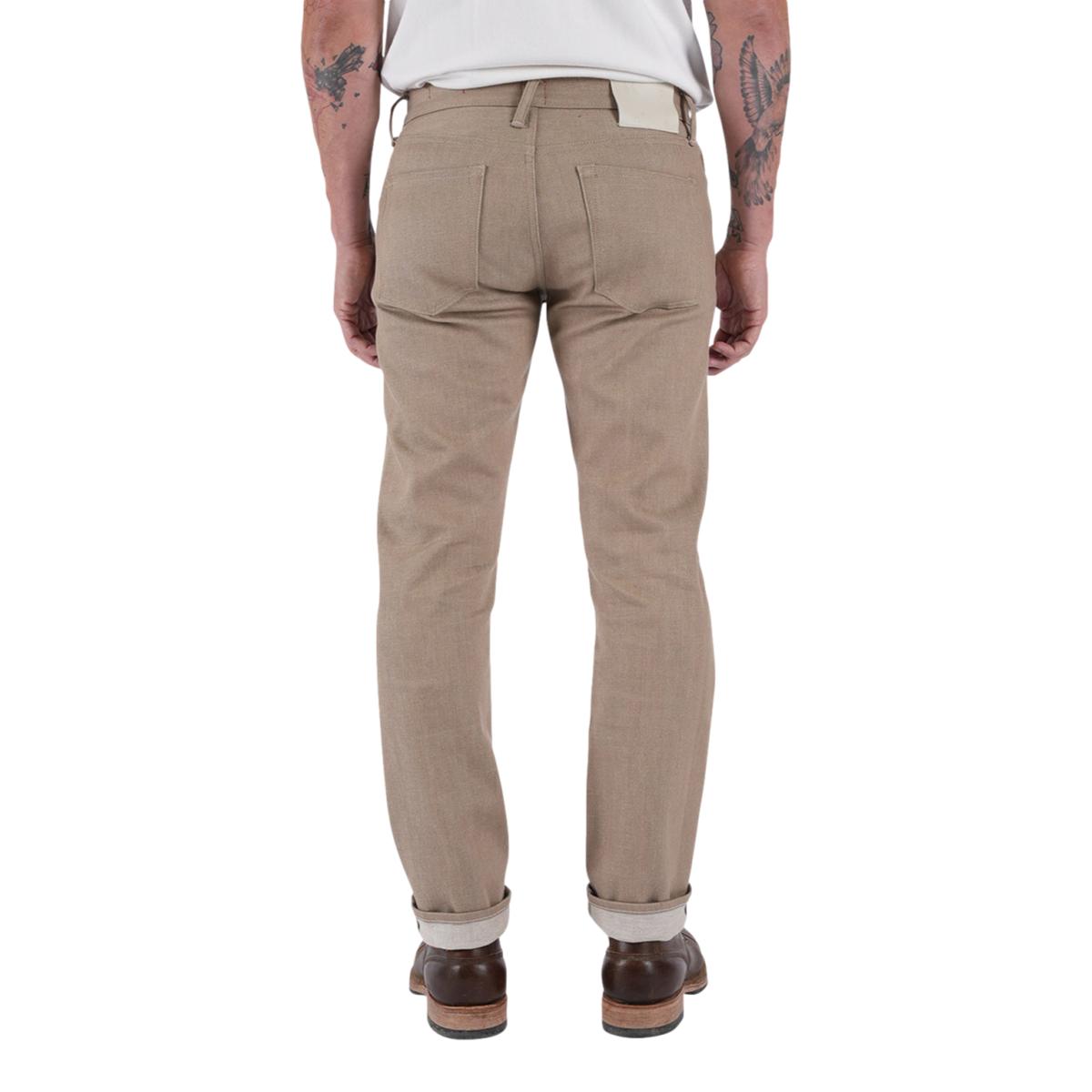 The Hammer Straight Army Beige Raw 14 oz Selvedge - Denim