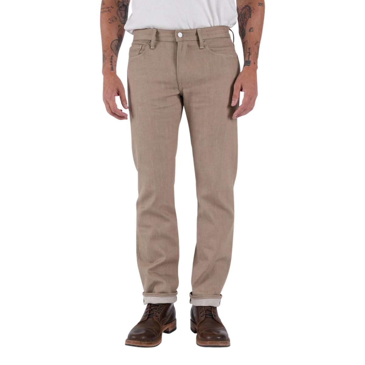 The Hammer Straight Army Beige Raw 14 oz Selvedge - Denim