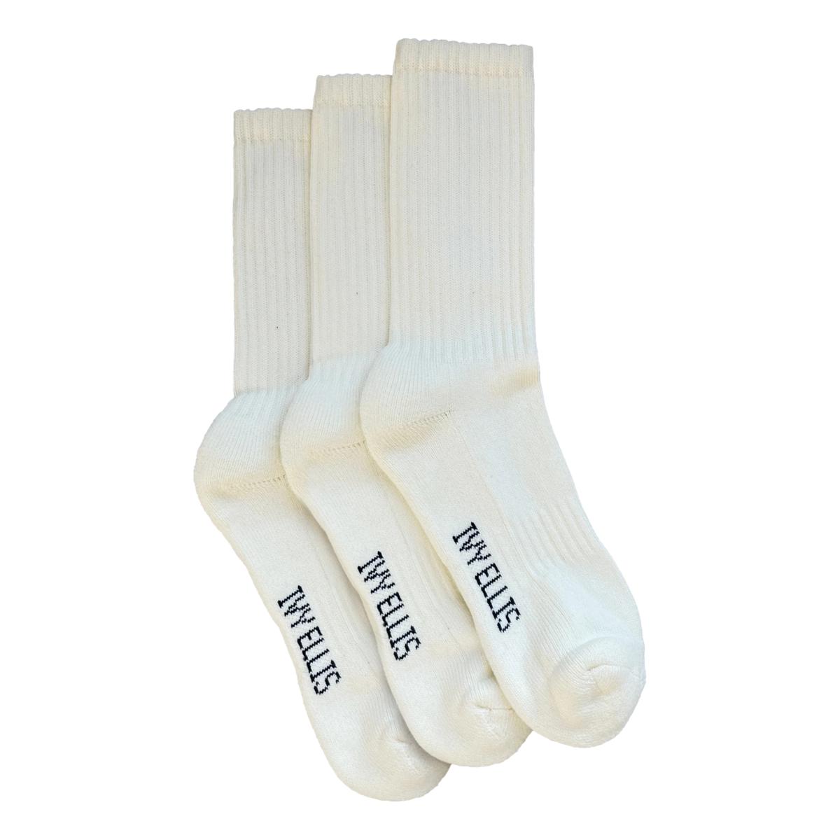 The Vintage Athletic Triple Pack Ecru - Socks