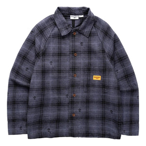 Thistle Plaid Front Of House Jacket Black - Chore Coat