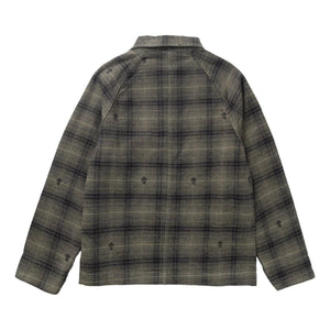 Thistle Plaid Front Of House Jacket Olive - Chore Coat