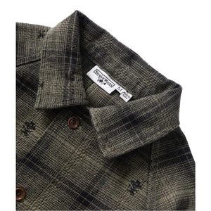 Thistle Plaid Front Of House Jacket Olive - Chore Coat