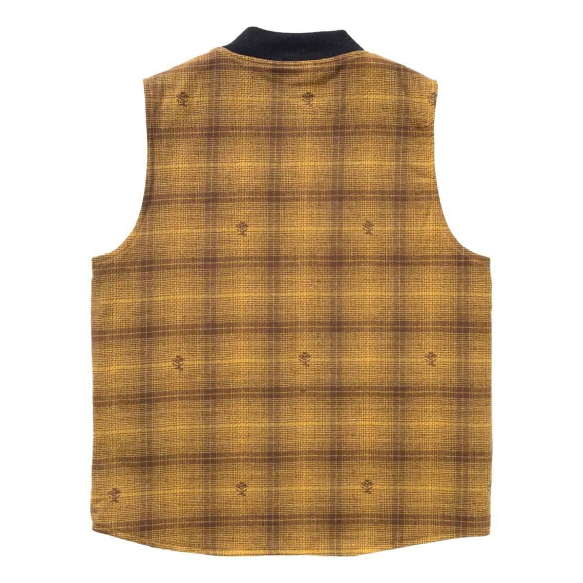Thistle Plaid Padded Work Vest Ochre - Vest