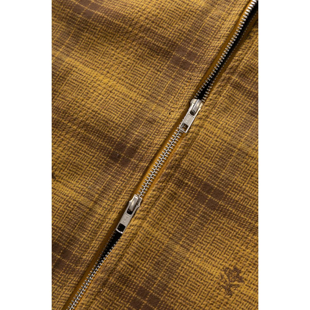 Thistle Plaid Padded Work Vest Ochre - Vest