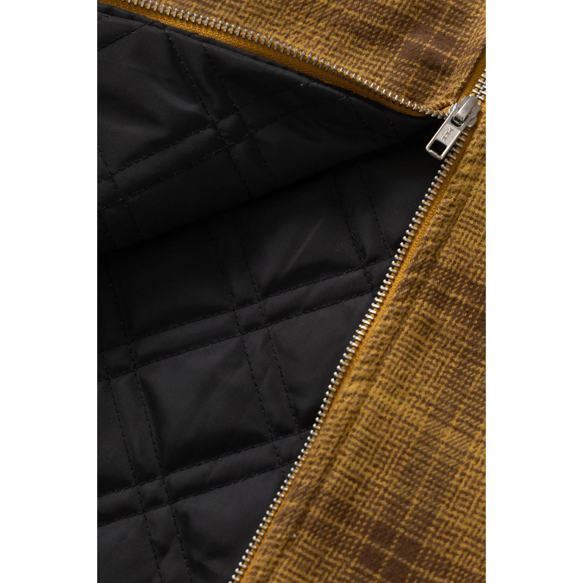 Thistle Plaid Padded Work Vest Ochre - Vest