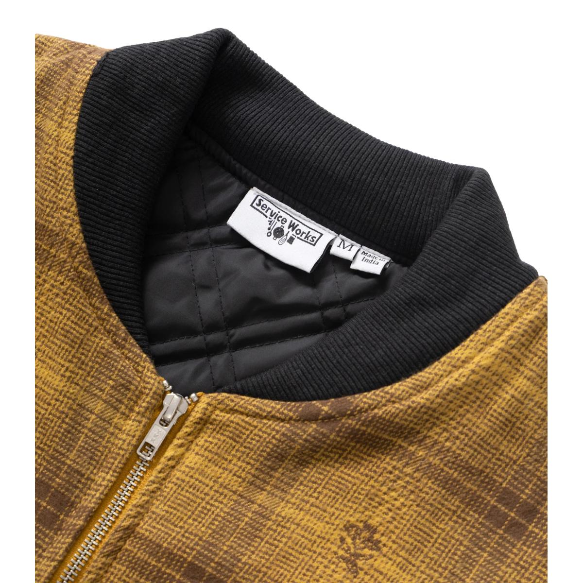 Thistle Plaid Padded Work Vest Ochre - Vest