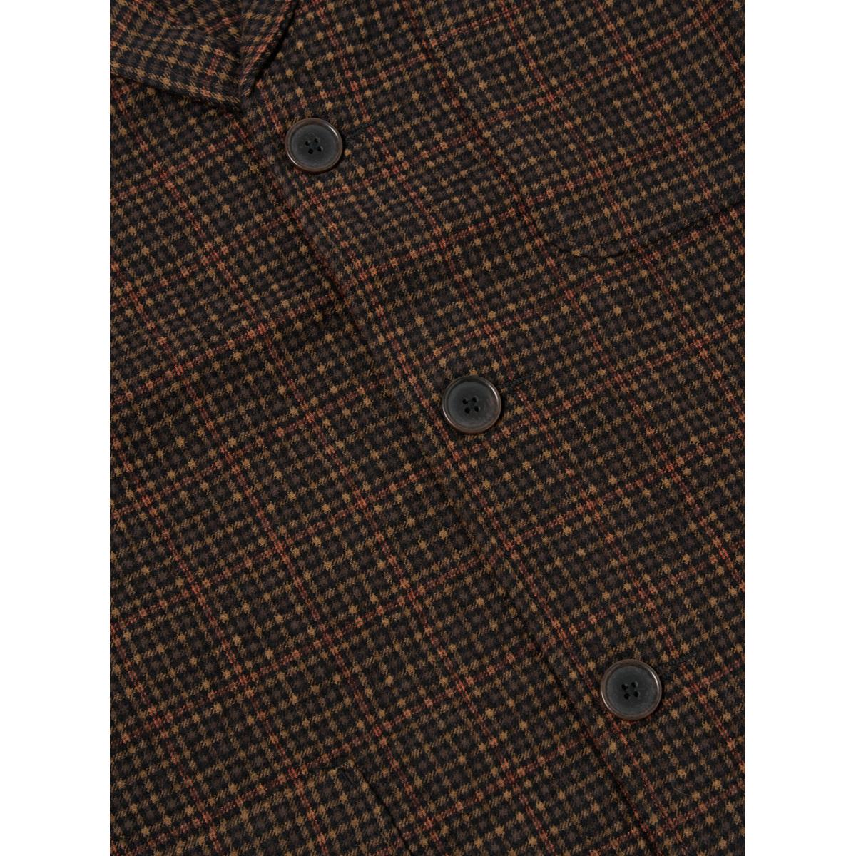 Three Button Jacket Black Olive Albuquerque Check - Jacket