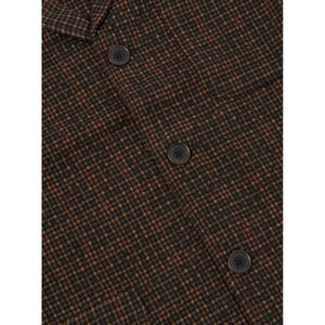 Three Button Jacket Black Olive Albuquerque Check - Jacket