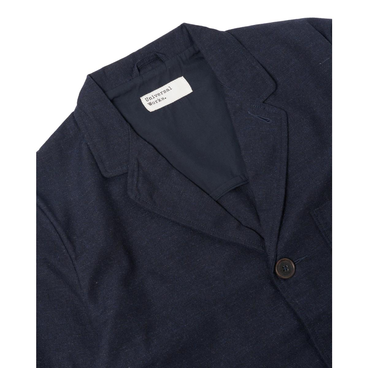 Three Button Jacket Navy Birdseye Tweed - Jacket