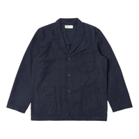 Three Button Jacket Navy Birdseye Tweed - Jacket