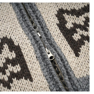 Thunderbird Heavy Cowichan Jacket Gray - Sweater