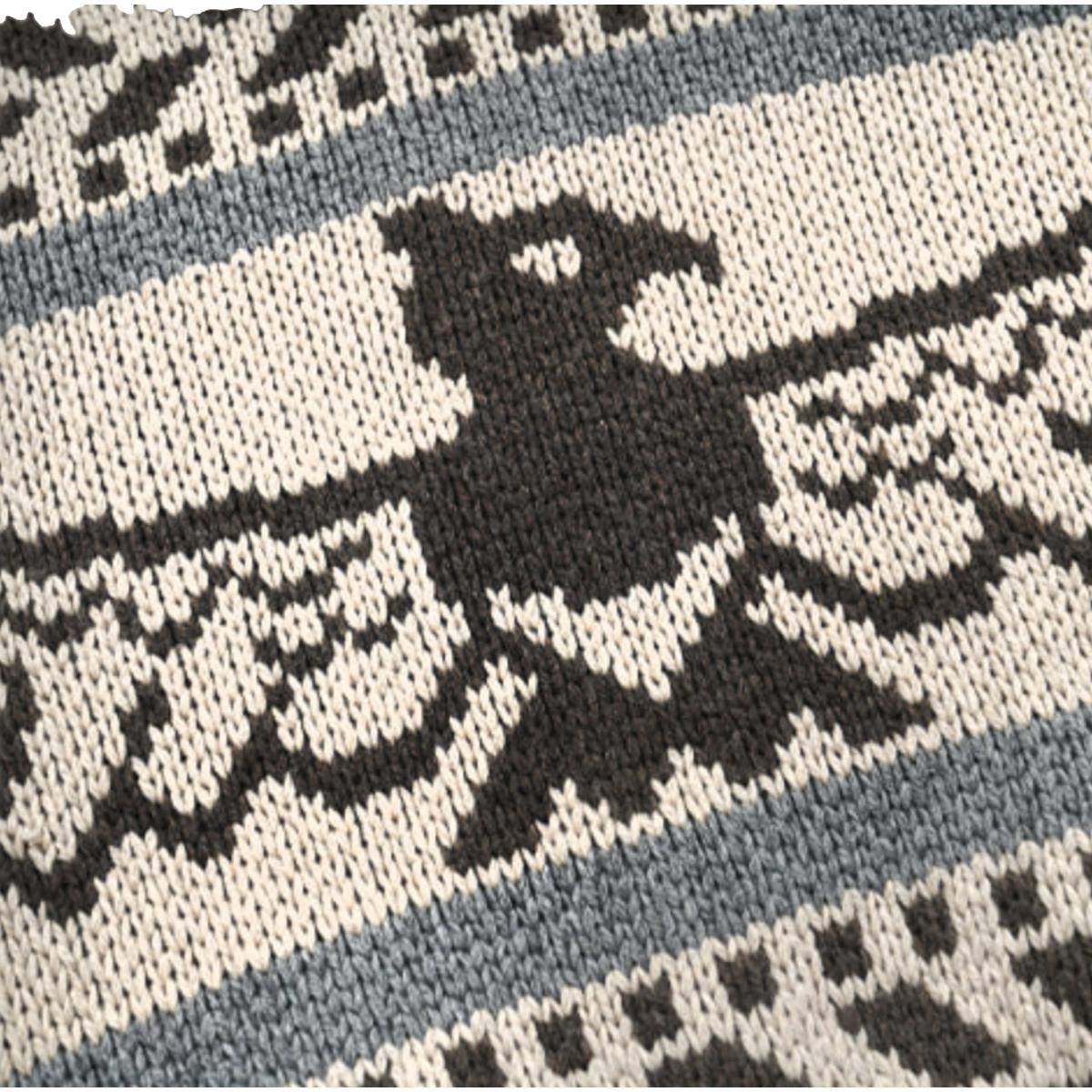 Thunderbird Heavy Cowichan Jacket Gray - Sweater