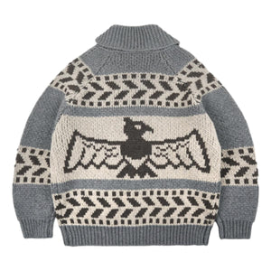 Thunderbird Heavy Cowichan Jacket Gray - Sweater