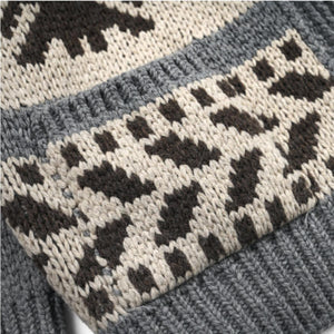 Thunderbird Heavy Cowichan Jacket Gray - Sweater