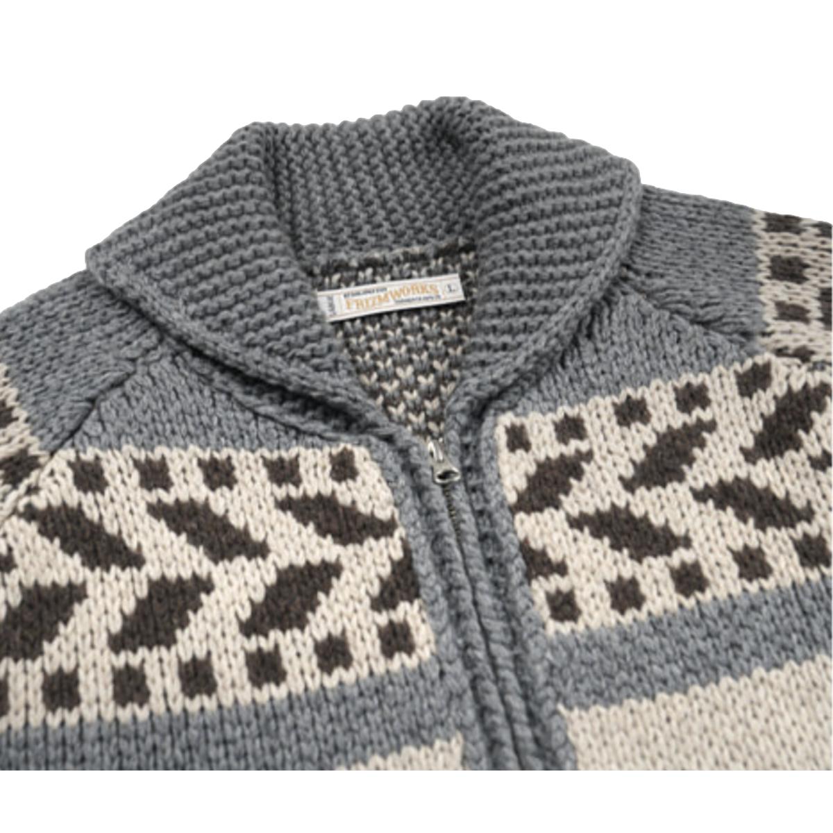 Thunderbird Heavy Cowichan Jacket Gray - Sweater