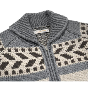 Thunderbird Heavy Cowichan Jacket Gray - Sweater