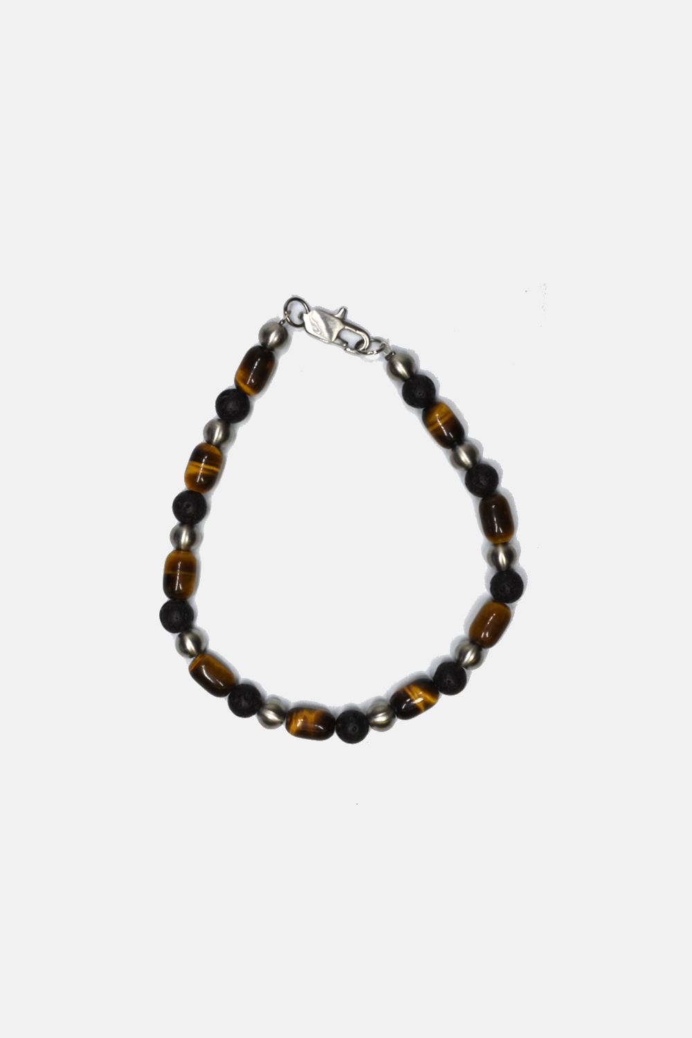 Curated Basics - Tiger Eyes Steel Beads Lava Stone