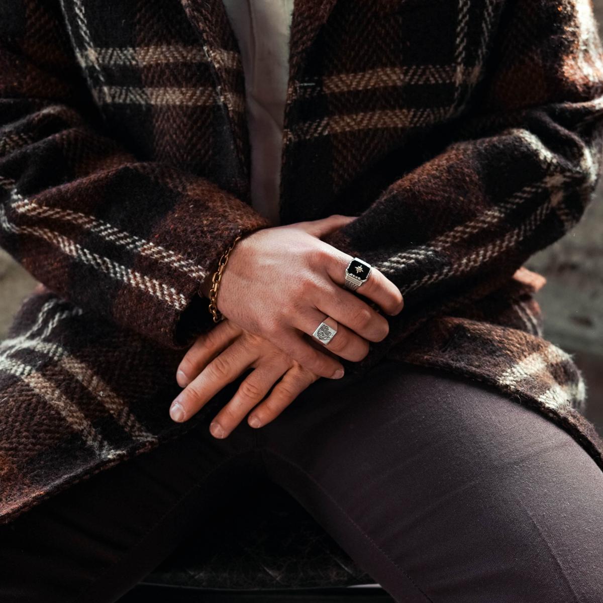 Tiger Signet Ring Silver - ring